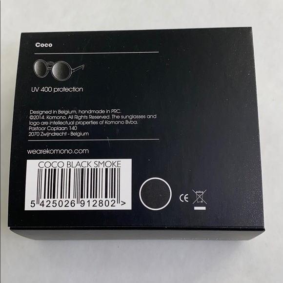 KOMONO Sunglasses ? NEW round gray black